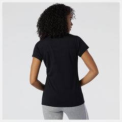 Shirts | Women New Balance NB Essentials Stacked Logo Tee Black