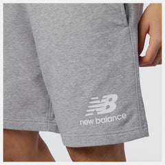 Shorts | Men New Balance NB Essentials Stacked Logo Short Athletic Grey