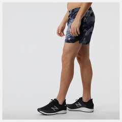 Shorts | Men New Balance Printed Accelerate 5 Inch Short Thunder