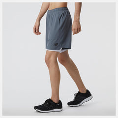 Shorts | Men New Balance R.W.Tech 7 Inch 2-in-1 Short Lead