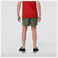 Shorts | Men New Balance United Airlines NYC Half Printed Impact Run 5 Inch Short Deep Olive Green
