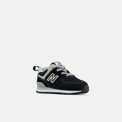 Size 0 - 10 | Kids New Balance 574 Core Bungee Black With White
