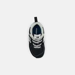 Size 0 - 10 | Kids New Balance 574 Core Bungee Black With White