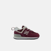 Size 0 - 10 | Kids New Balance 574 Core Bungee Burgundy With White