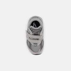 Size 0 - 10 | Kids New Balance 990v6 Hook And Loop Grey With Silver