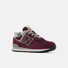 Size 10.5 - 3 | Kids New Balance 574 Core Burgundy With White