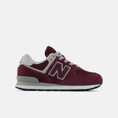 Size 10.5 - 3 | Kids New Balance 574 Core Burgundy With White