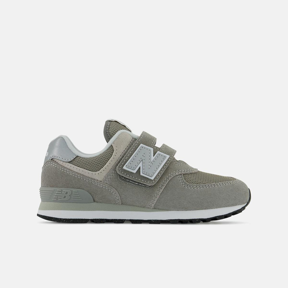 Size 10.5 - 3 | Kids New Balance 574 Core Hook & Loop Grey With White