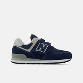 Size 10.5 - 3 | Kids New Balance 574 Core Hook & Loop Navy With White
