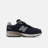 Size 10.5 - 3 | Kids New Balance 990v3 Navy With Grey