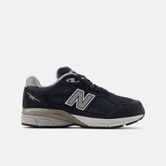 Size 10.5 - 3 | Kids New Balance 990v3 Navy With Grey
