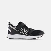 Size 10.5 - 3 | Kids New Balance Fresh Foam 650 Bungee Lace With Top Strap Black With Metallic Silver And White