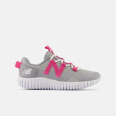Size 10.5 - 3 | Kids New Balance PLAYGRUV V2 Bungee Grey With Hi-pink
