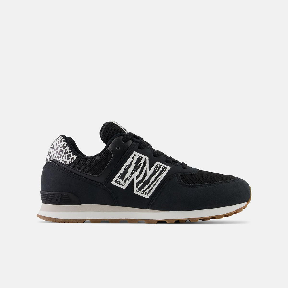 Size 3.5 - 7 | Kids New Balance 574 Black With White
