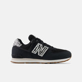 Size 3.5 - 7 | Kids New Balance 574 Black With White