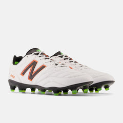 Soccer | Men/Women New Balance 442 V2 Pro FG White With Neon Dragonfly And Coloro Green