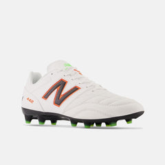 Soccer | Men/Women New Balance 442 V2 Team FG White With Neon Dragonfly And Coloro Green