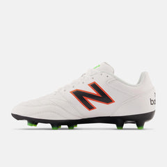 Soccer | Men/Women New Balance 442 V2 Team FG White With Neon Dragonfly And Coloro Green