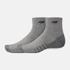 Socks | Men/Women New Balance Coolmax Quarter Socks 2 Pack Grey