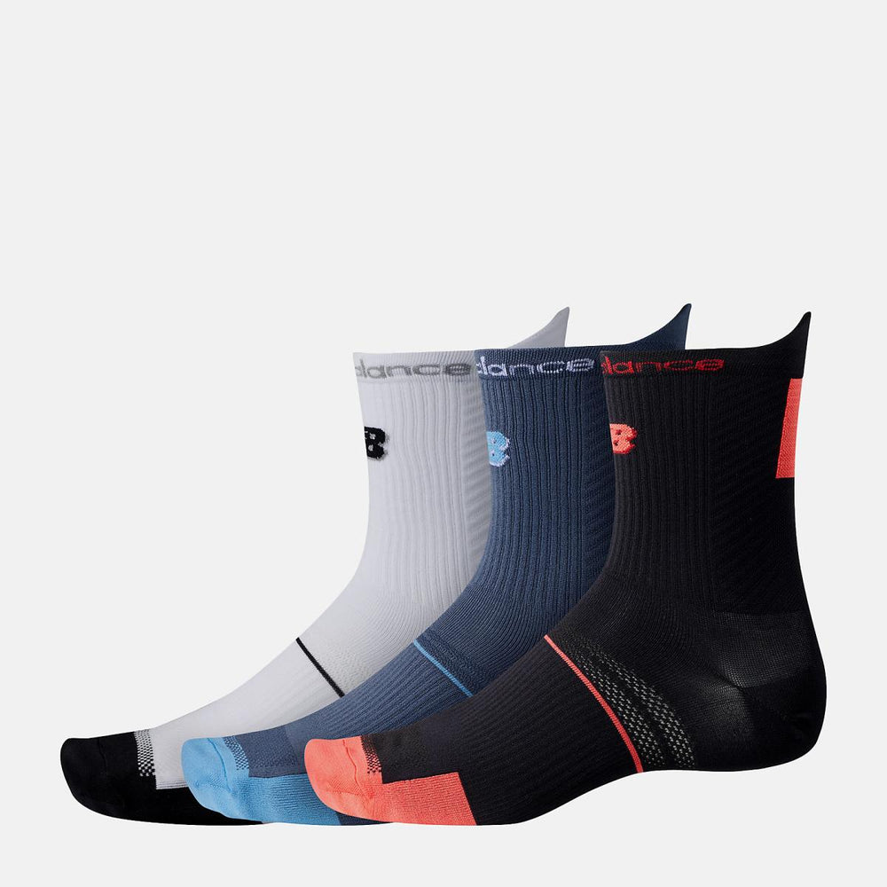 Socks | Men/Women New Balance Running Accelerate Midcalf Tab 3 Pack Assorted 1 Colors