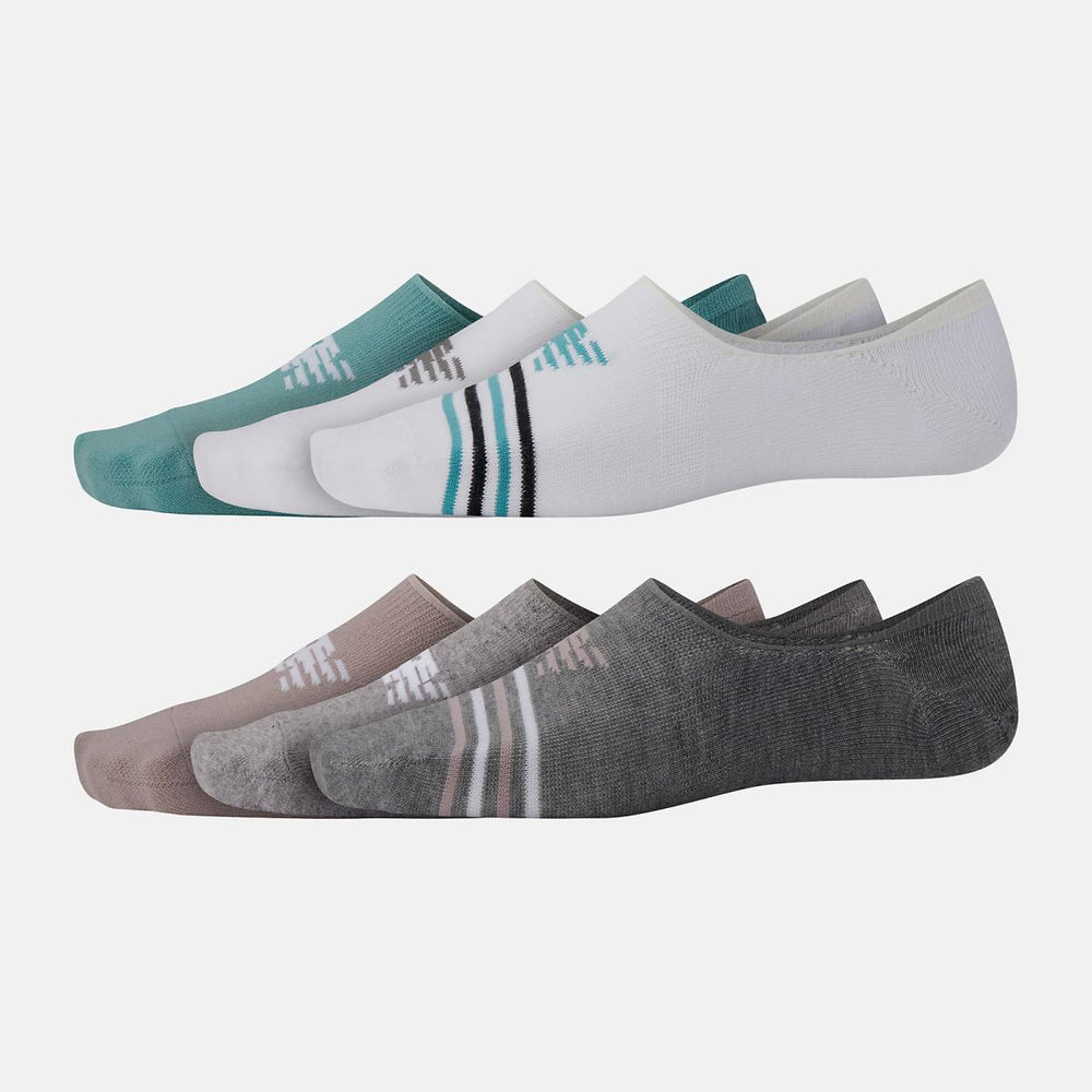 Socks | Men/Women New Balance Ultra Low No Show Socks 6 Pack White With Black