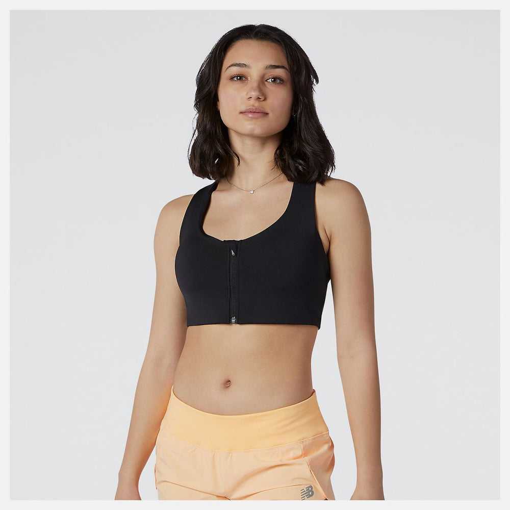 Sports Bras | Women New Balance NB Power X Zip Front Bra Black