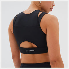 Sports Bras | Women New Balance United Airlines NYC Half Shape Shield Crop Bra Black