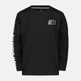 Tops | Kids New Balance Essential Core Long Sleeve Logo Tee Black