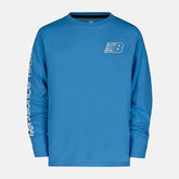 Tops | Kids New Balance Essential Core Long Sleeve Logo Tee Sky Blue