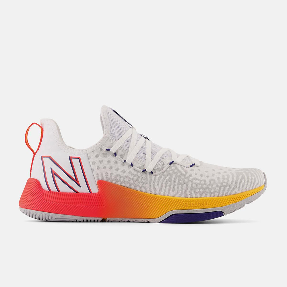 Training | Men New Balance FuelCell Trainer White With Electric Red