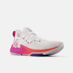 Training | Women New Balance FuelCell Trainer White With Magenta Pop And Electric Red