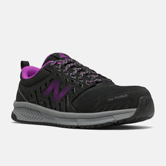 Work Shoes | Women New Balance 412v1 Alloy Toe Black With Purple