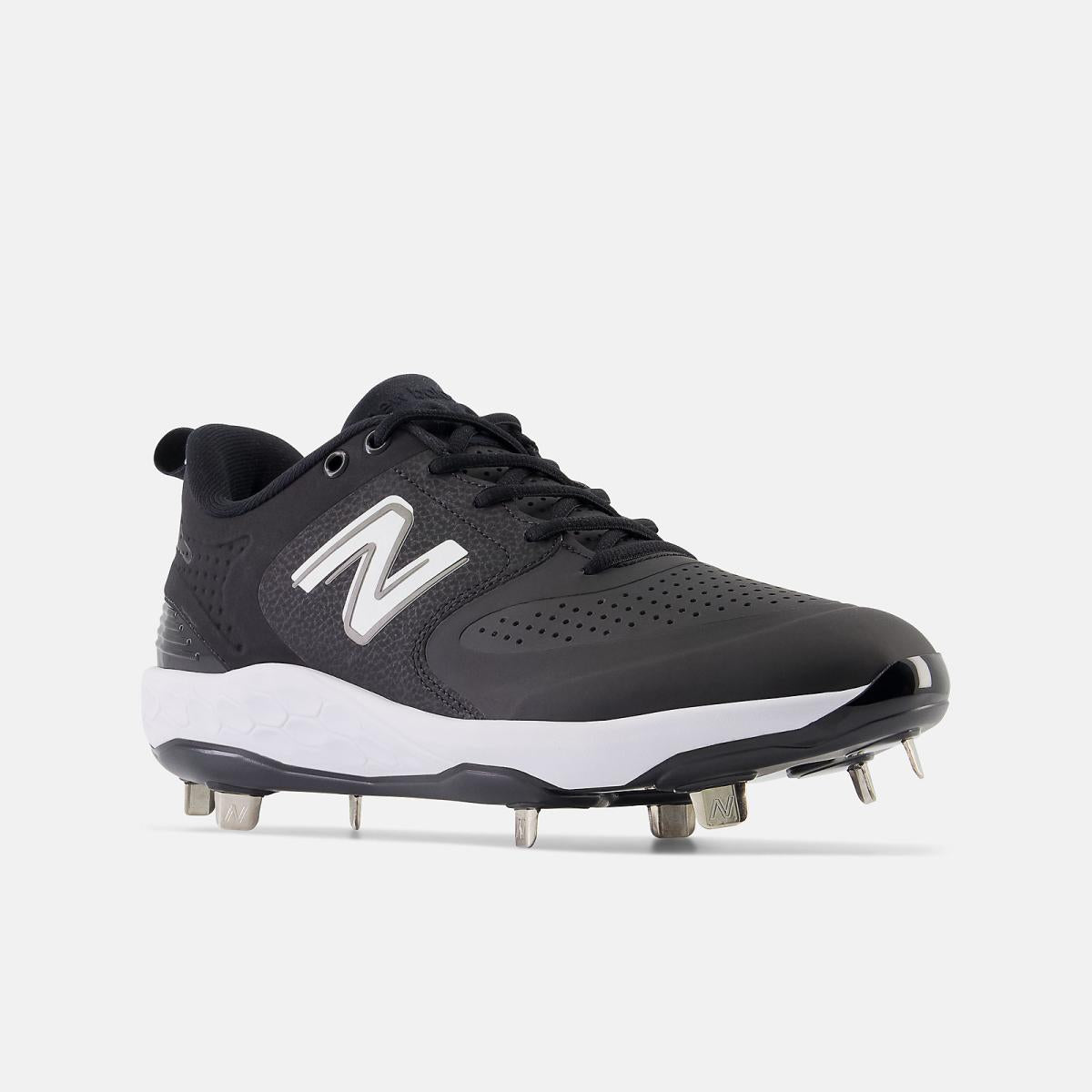 Baseball | Men New Balance Fresh Foam X 3000 V6 Metal Synthetics Black With White