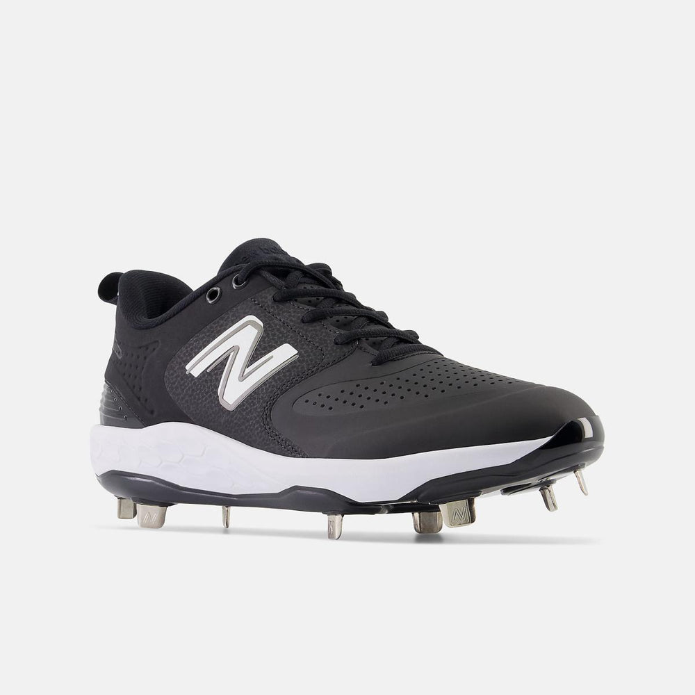Baseball | Men New Balance Fresh Foam X 3000 V6 Metal Synthetics Black With White