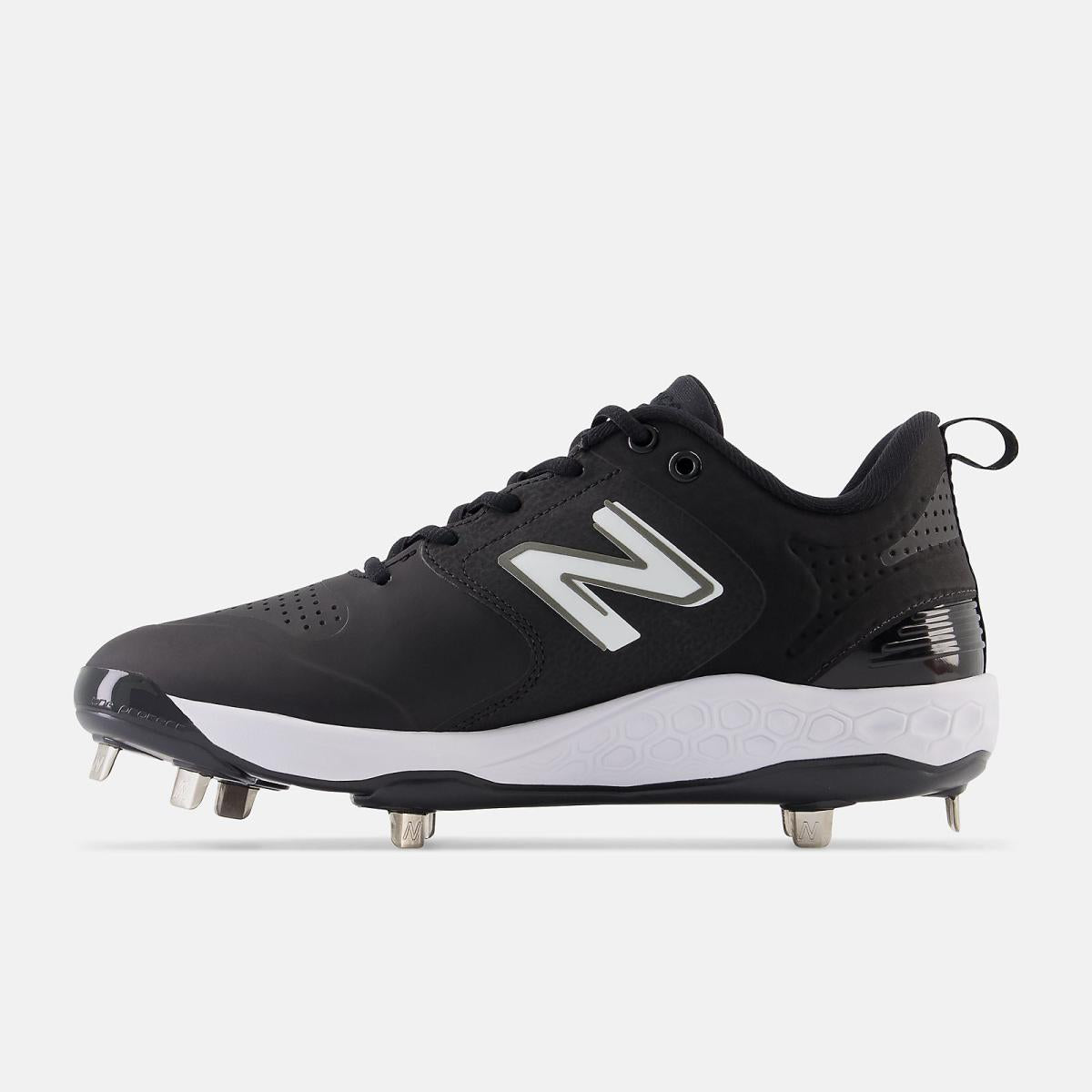 Baseball | Men New Balance Fresh Foam X 3000 V6 Metal Synthetics Black With White