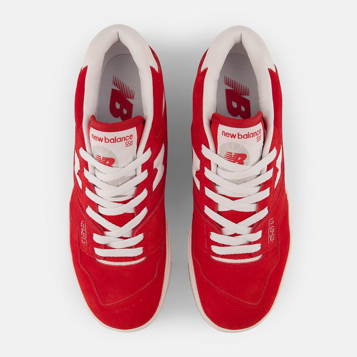 Basketball | Men New Balance 550 Team Red With White And Concrete