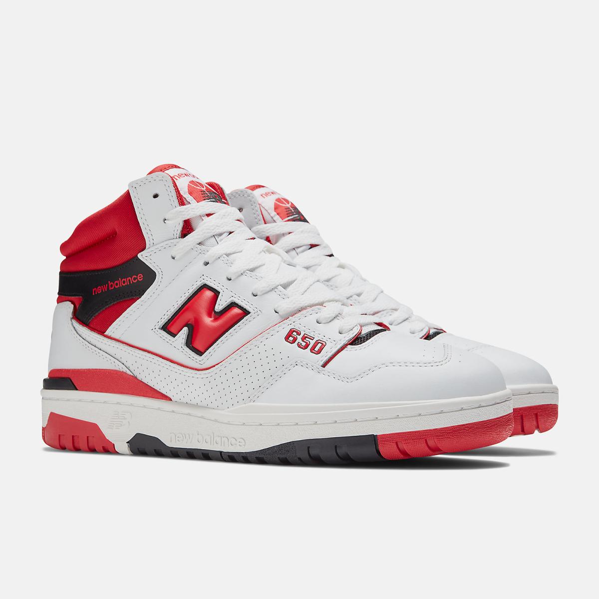 Basketball | Men New Balance 650 White With Red