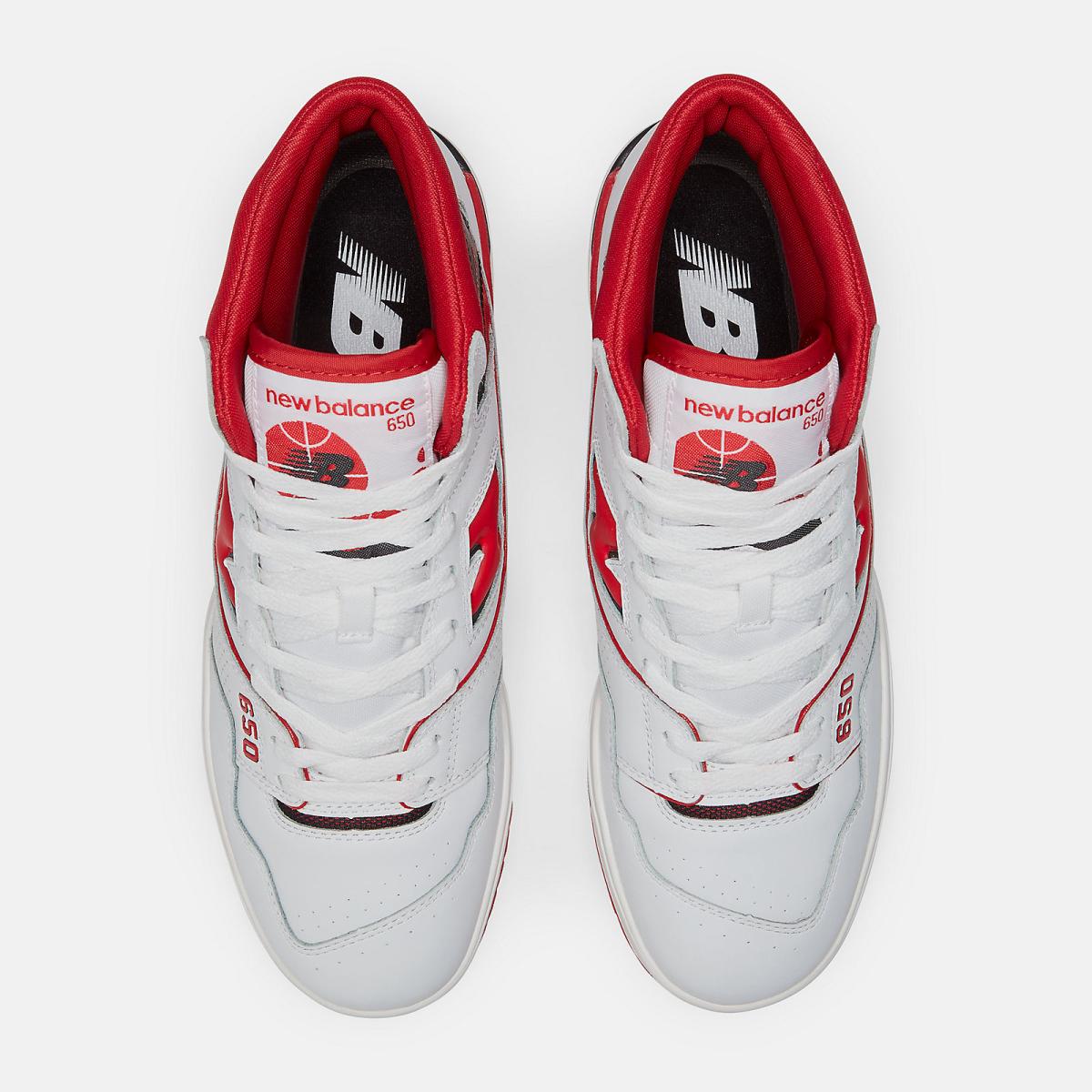 Basketball | Men New Balance 650 White With Red