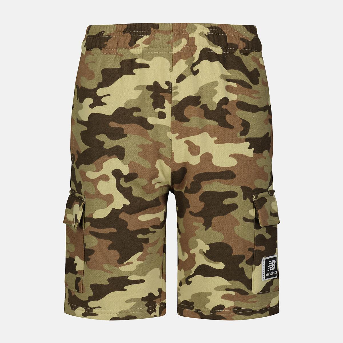 Bottoms | Kids New Balance Boys Fleece Cargo Shorts Rich Oak