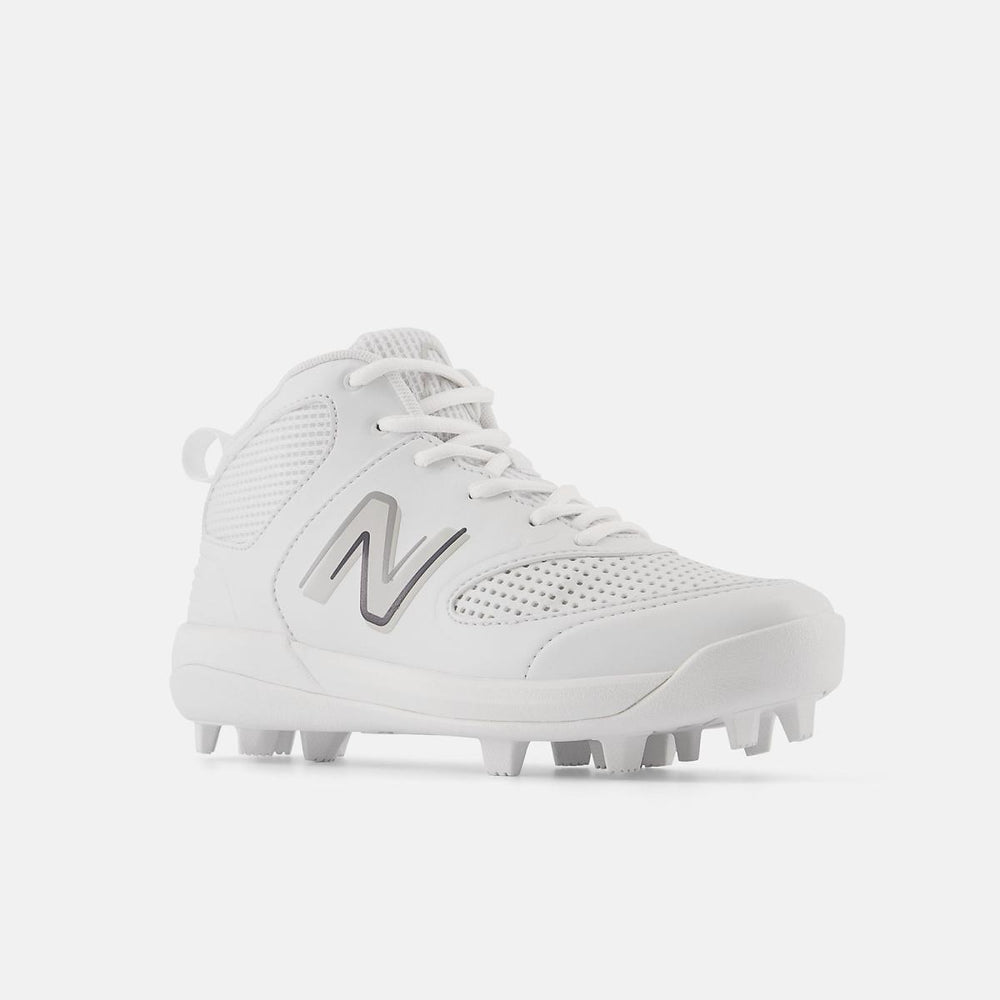 Cleats | Kids New Balance 3000 V6 Rubber Molded Synthetics White