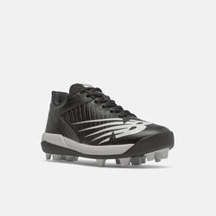 Cleats | Kids New Balance 4040 V6 Rubber Molded Black With White