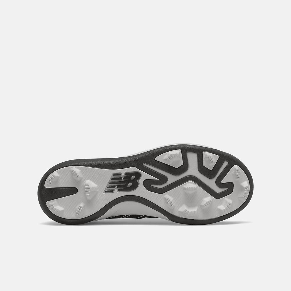 Cleats | Kids New Balance 4040 V6 Rubber Molded Black With White