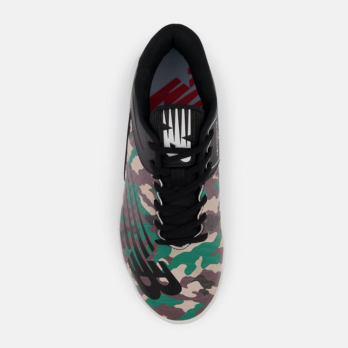 Cleats | Kids New Balance 4040 V6 Rubber Molded Camo Black With Pebble And Bison