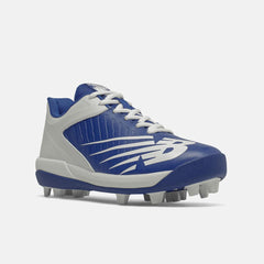 Cleats | Kids New Balance 4040 V6 Rubber Molded Royal With White