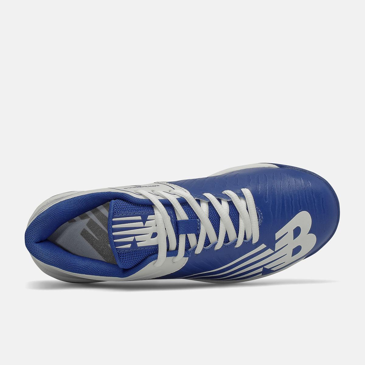 Cleats | Kids New Balance 4040 V6 Rubber Molded Royal With White