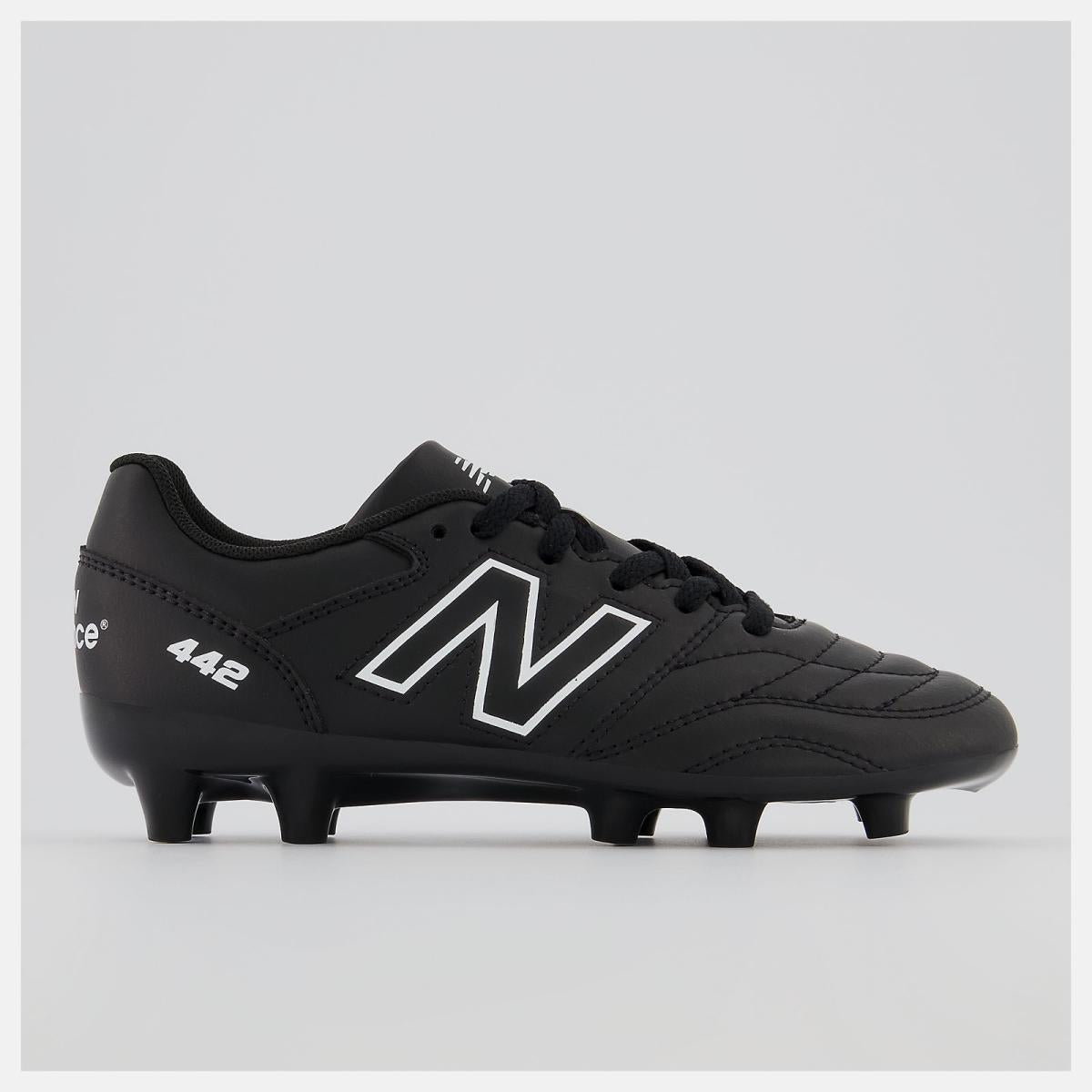Cleats | Kids New Balance 442 V2 ACADEMY JNR FG Black With White