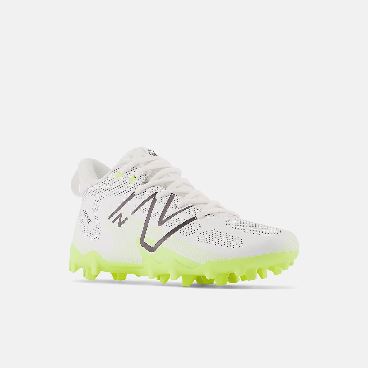 Cleats | Kids New Balance FreezeLX V4 Jr White With Hi-lite And Black