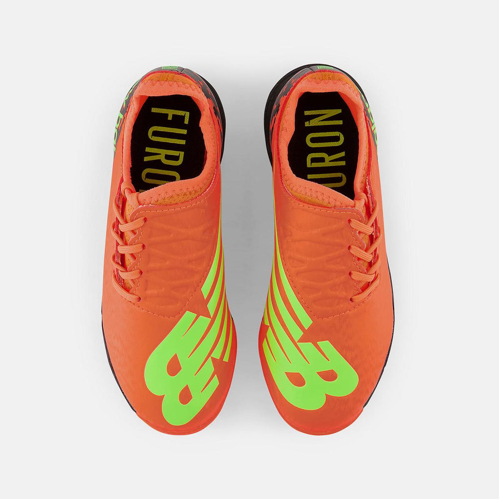 Cleats | Kids New Balance Furon V7 Dispatch Junior TF Neon Dragonfly With Black And Coloro Green