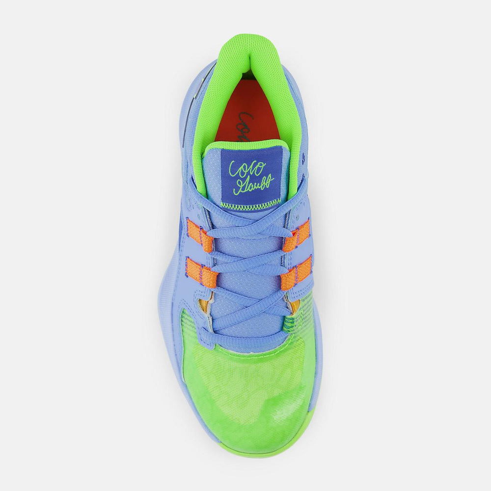 Cleats | Kids New Balance Kid&#039;s Coco CG1 Blue With Green And Orange Rust