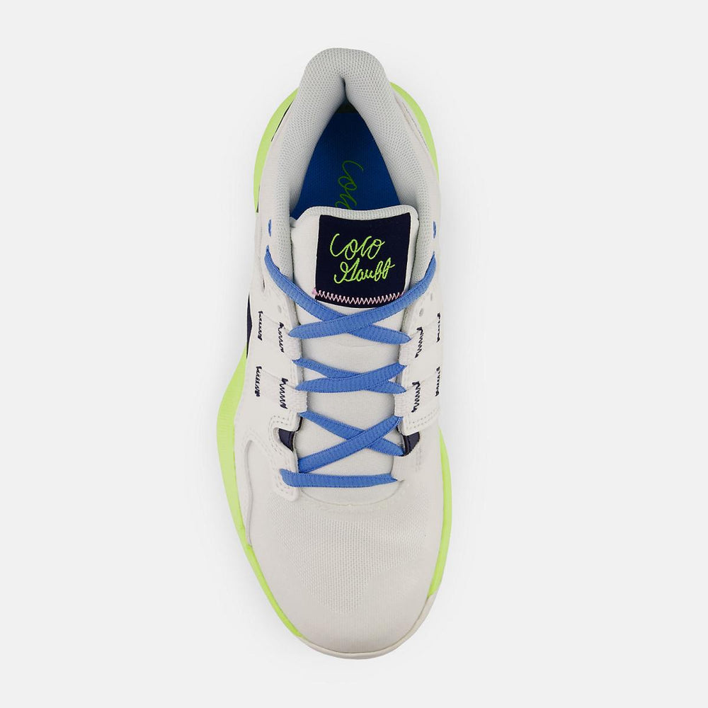 Cleats | Kids New Balance Kid&#039;s Coco CG1 White With Hi-lite And Bright Lapis